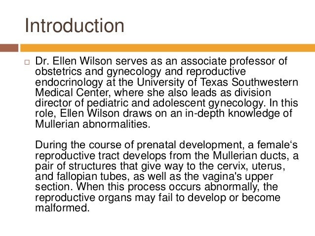 müllerian abnormalities an introduction dr ellen wilson