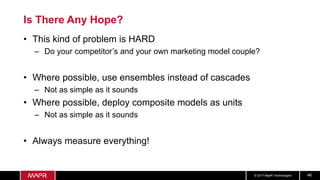 © 2017 MapR Technologies 46
Is There Any Hope?
• This kind of problem is HARD
– Do your competitor’s and your own marketin...