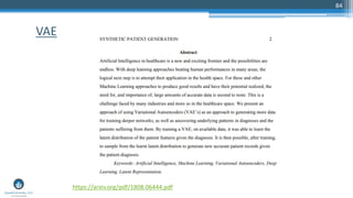 84
VAE
https://arxiv.org/pdf/1808.06444.pdf
 