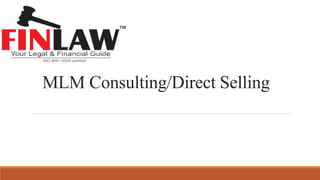 MLM Consulting/Direct Selling
 