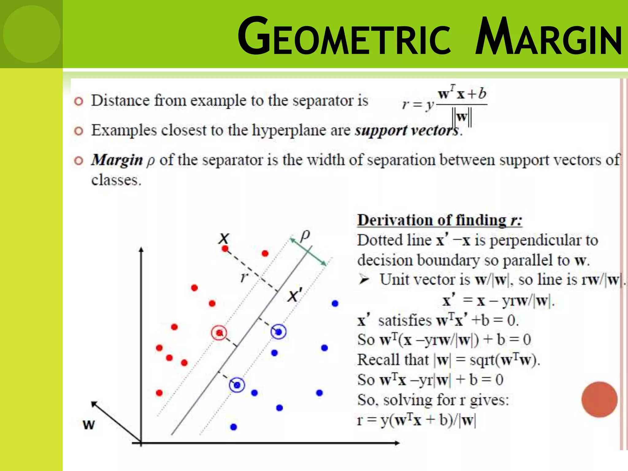 GEOMETRIC MARGIN
 