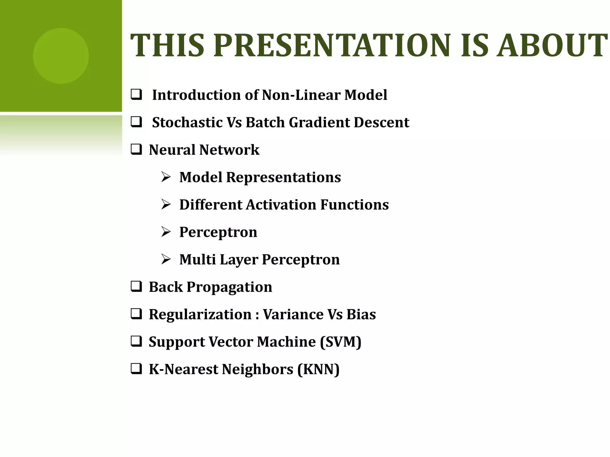 ML Module 3 Non Linear Learning.pptx | Artificial Intelligence ...