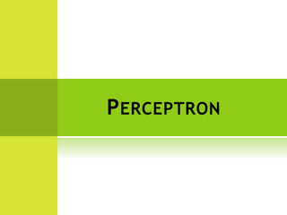 PERCEPTRON
 