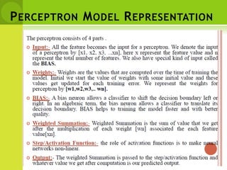 PERCEPTRON MODEL REPRESENTATION
 