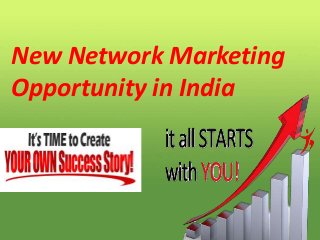 New Network Marketing 
Opportunity in India 
 