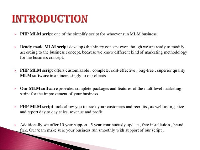 Free mlm software binary