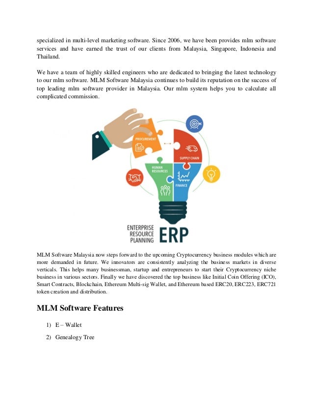 Mlm Software And Mlm Erp Development