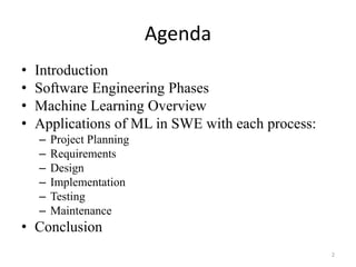Machine Learning in Software Engineering | PPTX