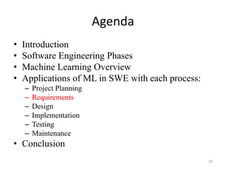 Machine Learning in Software Engineering | PPTX