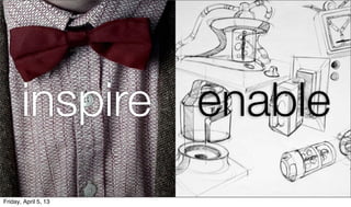 inspire enable
Friday, April 5, 13
 