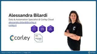 MLOps vs LLMOps - MLOps @ 127.0.0.1 | 21 Maggio 2024
Alessandra Bilardi
Data & Automation Specialist @ Corley Cloud
alessandra.bilardi@corley.it
corley.it
 
