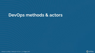 MLOps vs LLMOps - MLOps @ 127.0.0.1 | 21 Maggio 2024
DevOps methods & actors
 