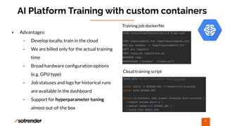 Training and deploying ML models with Google Cloud Platform | PDF