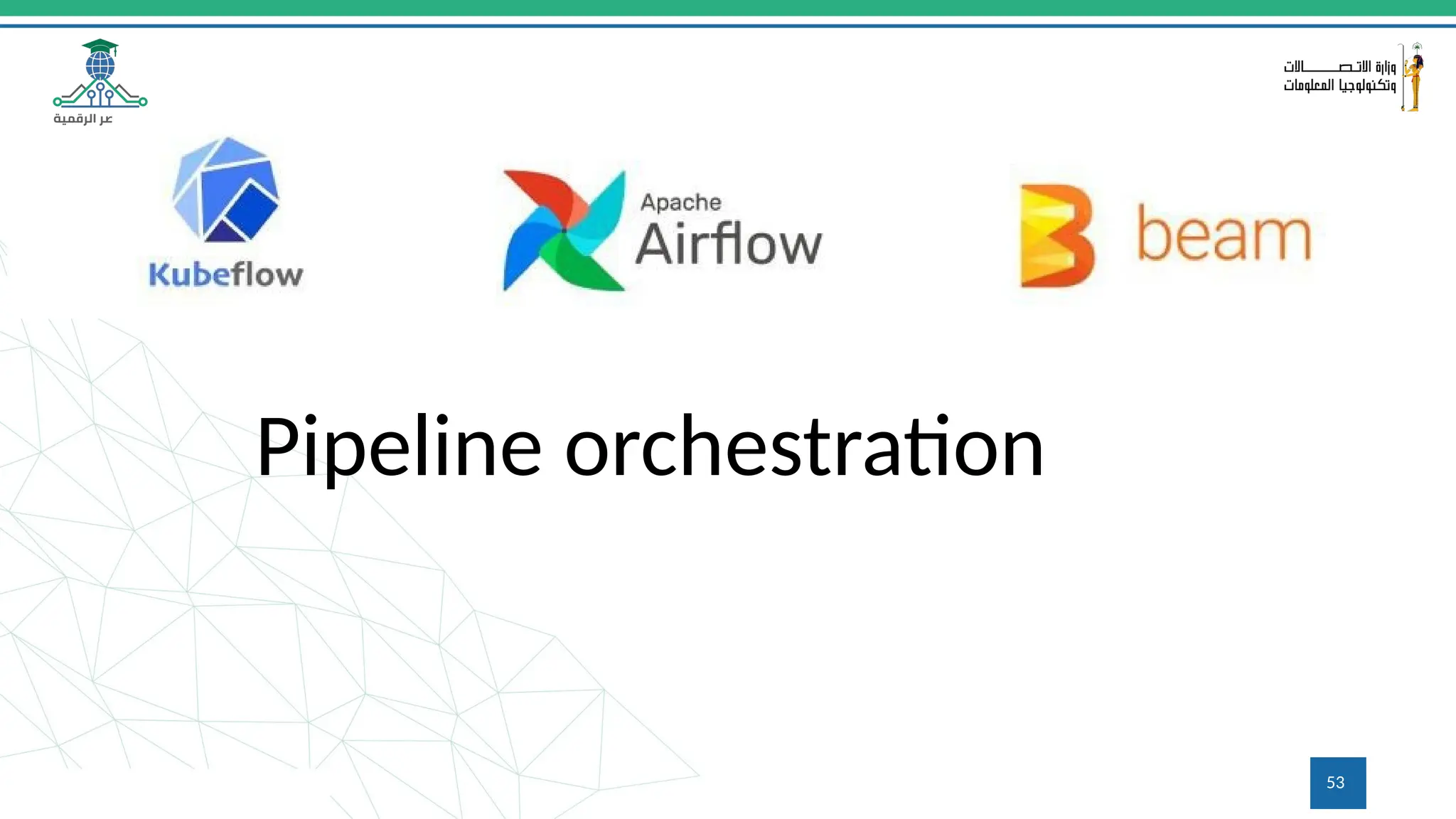 Pipeline orchestration
53
 