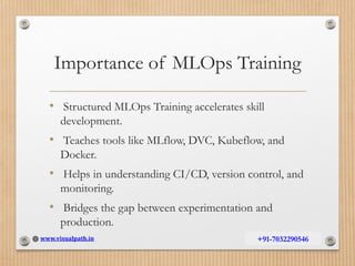 MLOps Training Course | MLOps Online Training | PPTX