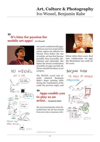 Art, Culture & Photography
                      Ivo Wessel, Benjamin Rabe




”It’s time for passion for
mobile art apps!...