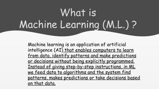 AN INTRODUCTION TO BASICS OF MACHINE LEARNING PPT.pptx