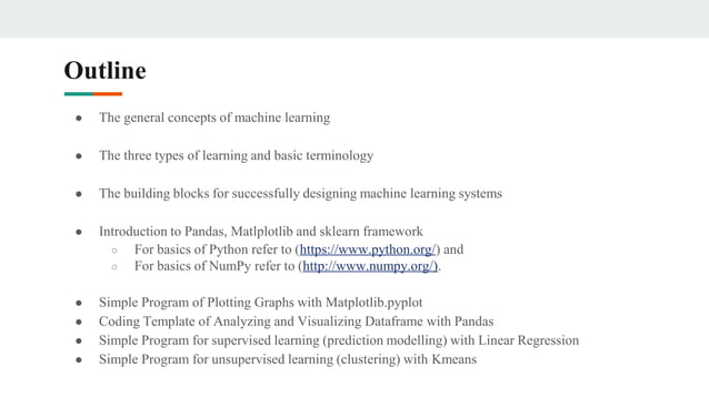 Ml programming with python | PPT
