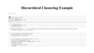 Hierarchical Clustering Example
 