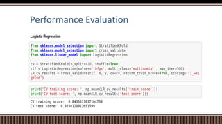 Performance Evaluation
 