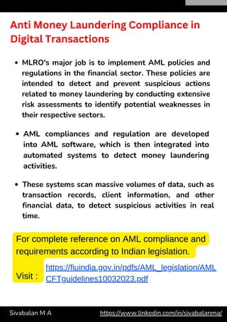 Money Laundering Reporting Officer in Digital Money Laundering | PDF