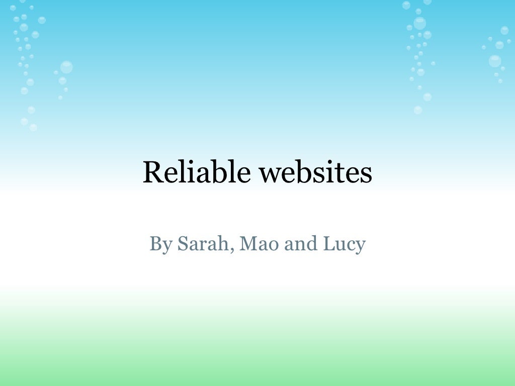 reliable websites