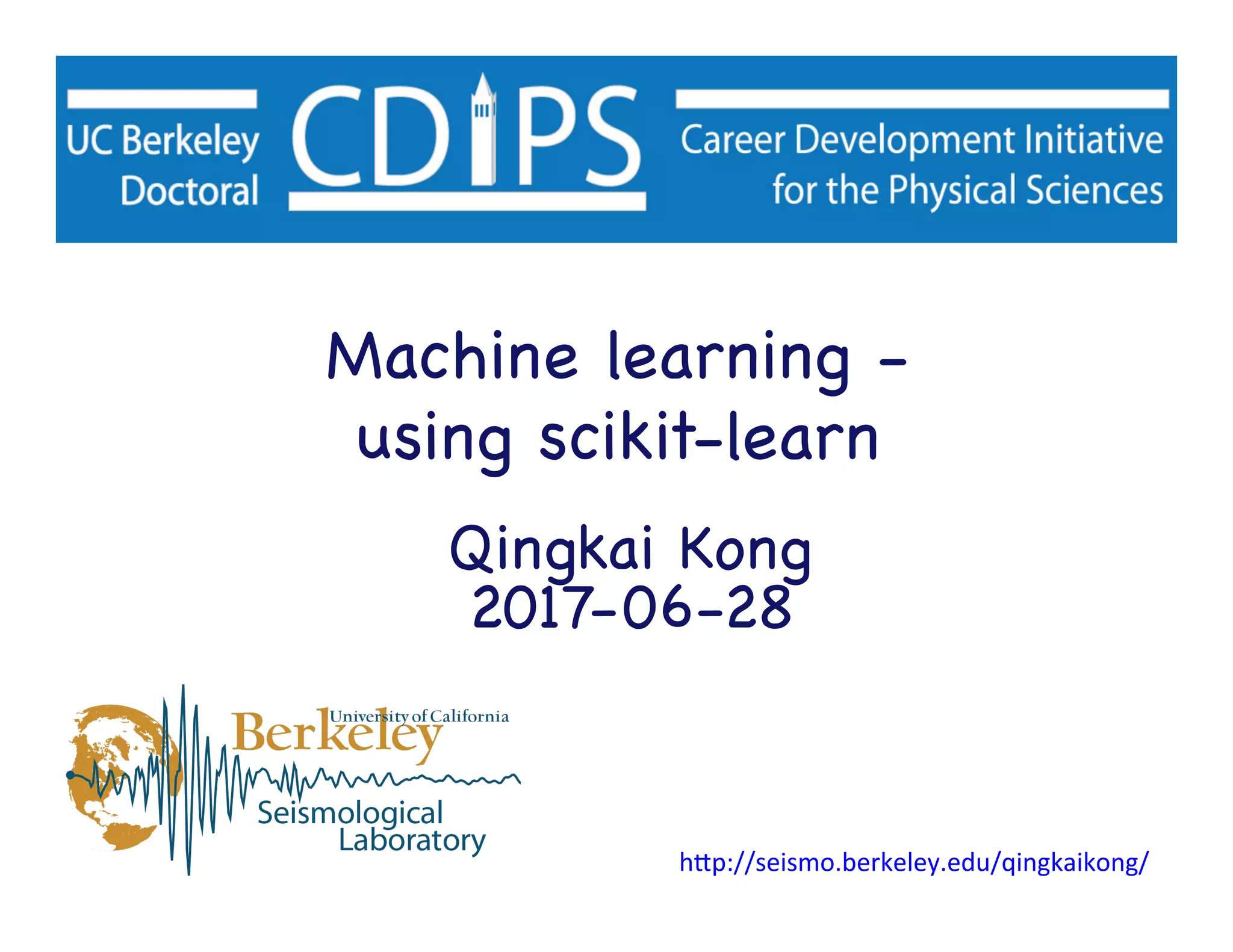 Machine learning with scikit-learn | PPT