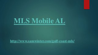 MLS Mobile AL
http://www.samwinter.com/gulf-coast-mls/
 