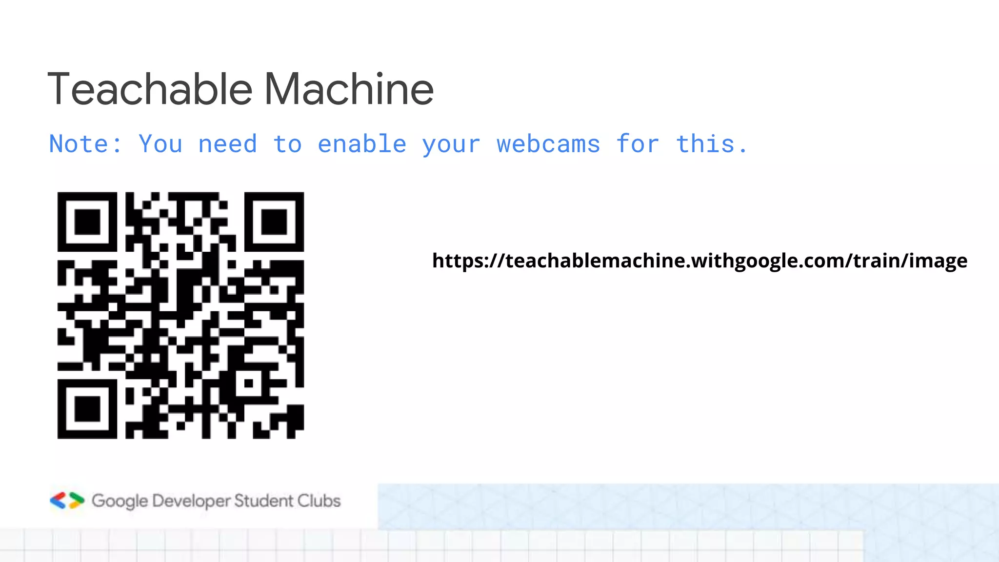 Note: You need to enable your webcams for this.
Teachable Machine
https://teachablemachine.withgoogle.com/train/image
 