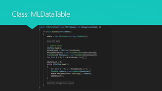 Class: MLDataTable
 