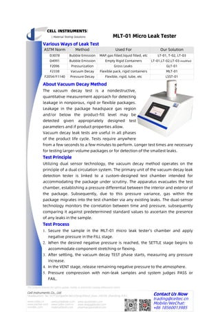 Bubble Test: Ensure Package Integrity with Gross Leak Detection | PDF