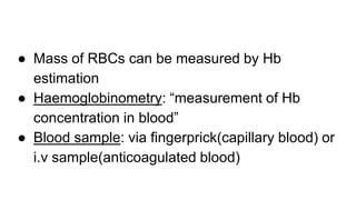 Hemoglobin Estimation - Methods other than Sahli's - Pathology - MLT ...