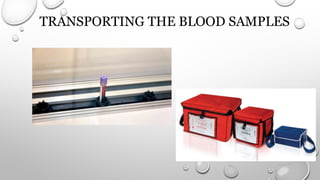 TRANSPORTING THE BLOOD SAMPLES
 