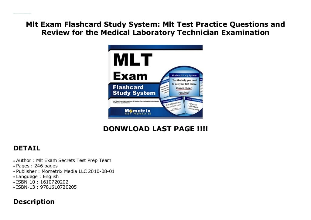 Mlt Exam Flashcard Study System Mlt Test Practice Questions and Revi…