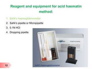 Hemoglobin estimation | PDF