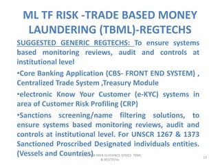 MKB- ML TF Risk Series- Guidance & Awareness on TBML & REGTECH | PPTX