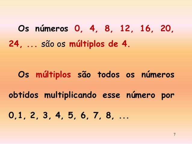 Múltiplos de um número