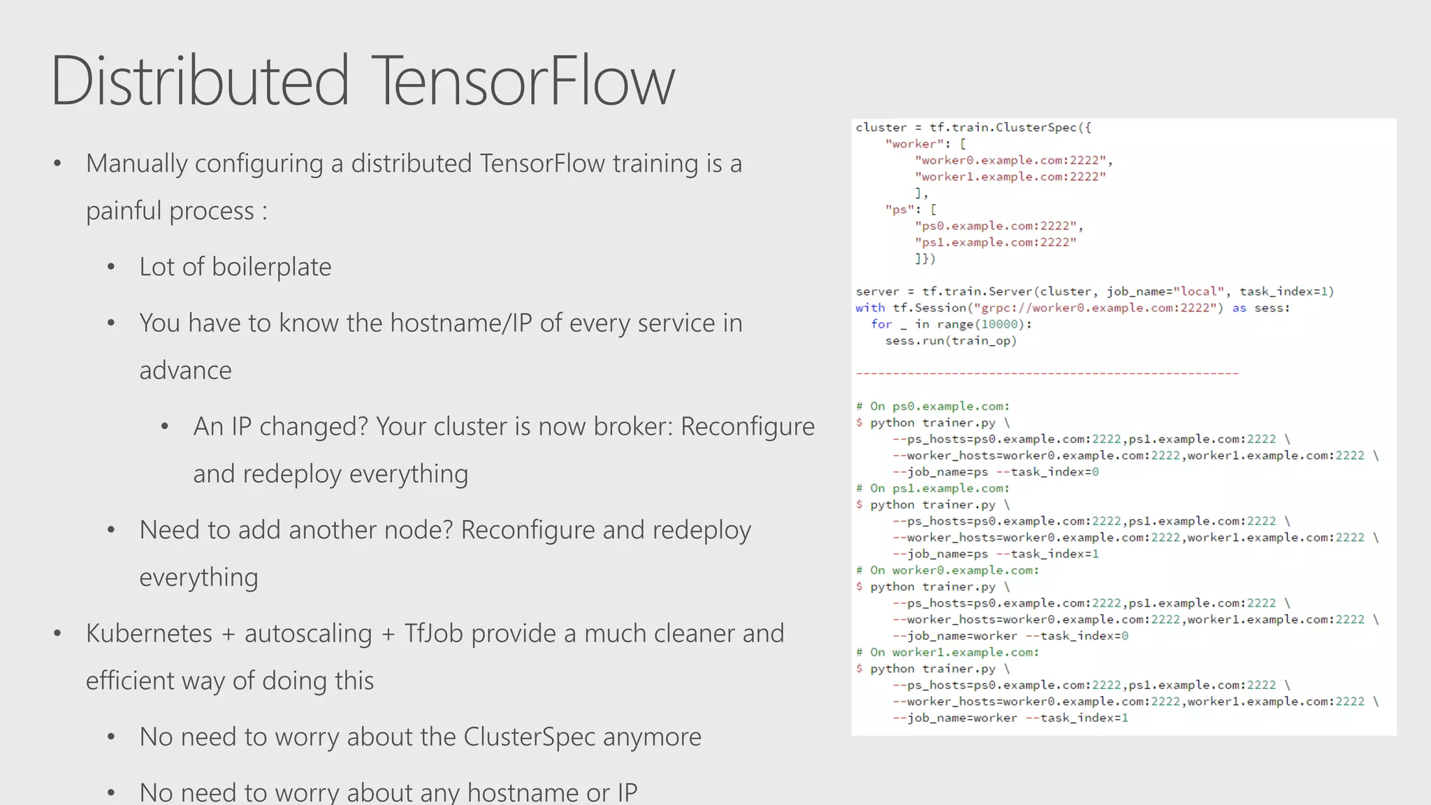 Training TensorFlow Models at Scale with Kubernetes on Azure | PPT