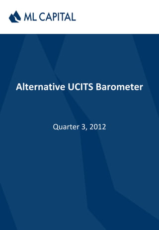 Alternative UCITS Barometer


       Quarter 3, 2012
 