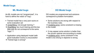 Machine Learning vs Decision Optimization comparison | PPTX