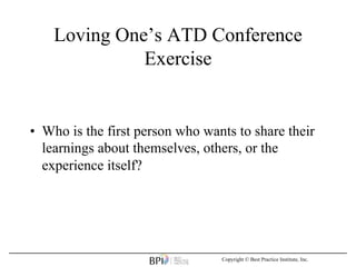 Louis Carter's Presentation at ATD International Conference and Expo