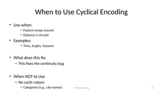 Cyclic Encoding Machine Learning Advanced Machine Learning Techniques: Optimization, Feature Engineering ...