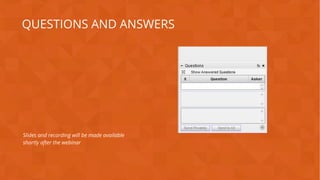 #wpewebinar
Slides and recording will be made available
shortly after the webinar
QUESTIONS AND ANSWERS
 