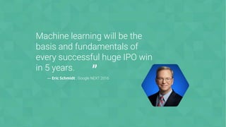 #wpewebinar
Machine learning will be the
basis and fundamentals of
every successful huge IPO win
in 5 years.
— Eric Schmidt , Google NEXT 2016
”
 
