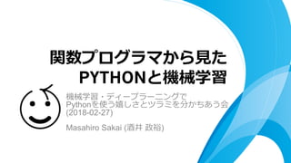 Python
(2018-02-27)
Masahiro Sakai ( )
PYTHON
 