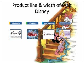 Product line & width of Walt
           Disney
 