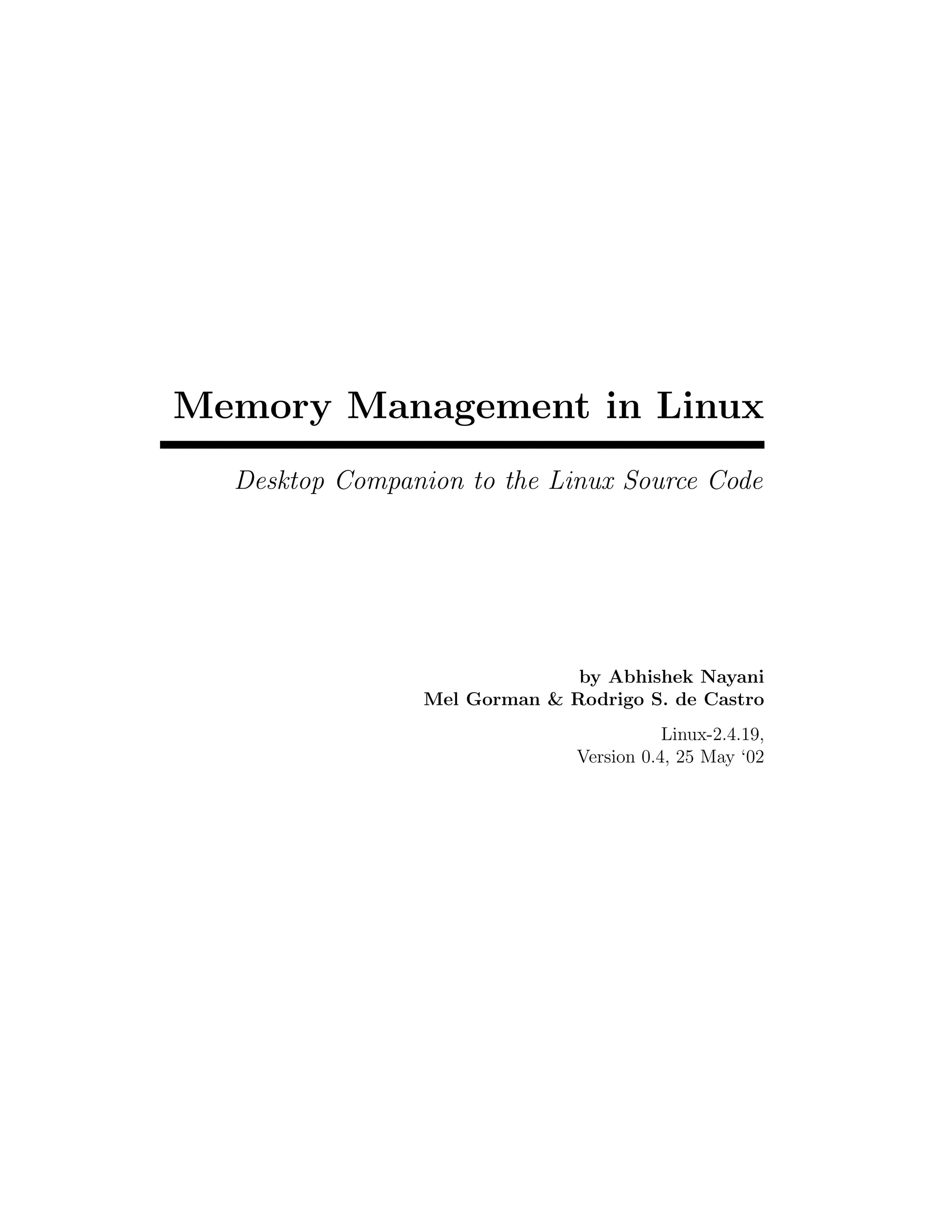Memory Management in Linux | PDF
