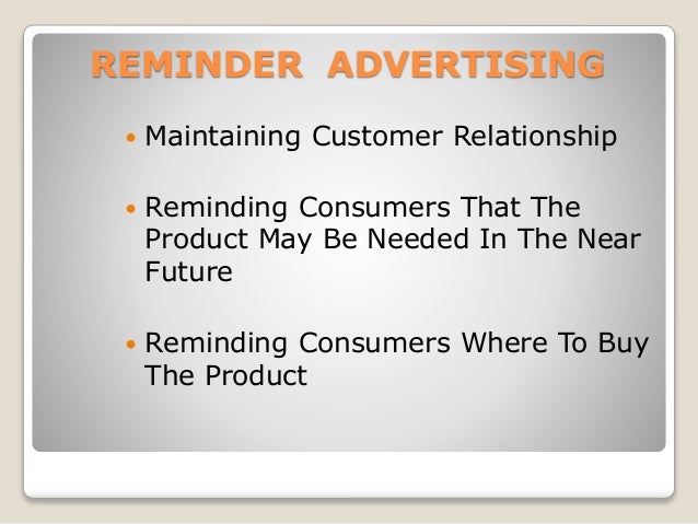reminder advertising