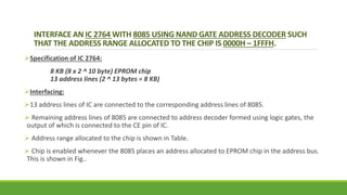 8085 Interfacing with I/O Devices or Memory | PPSX