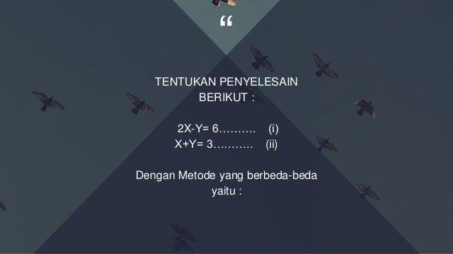 Matematika sistem persamaan linear dua variabel
